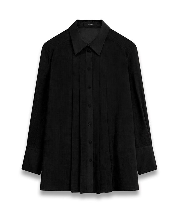 JOSEPH ウィンターボイル　プリーツシャツ Black