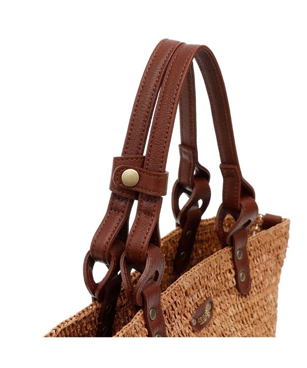 IBIZA ラフィア　ハンドバッグ 青緑