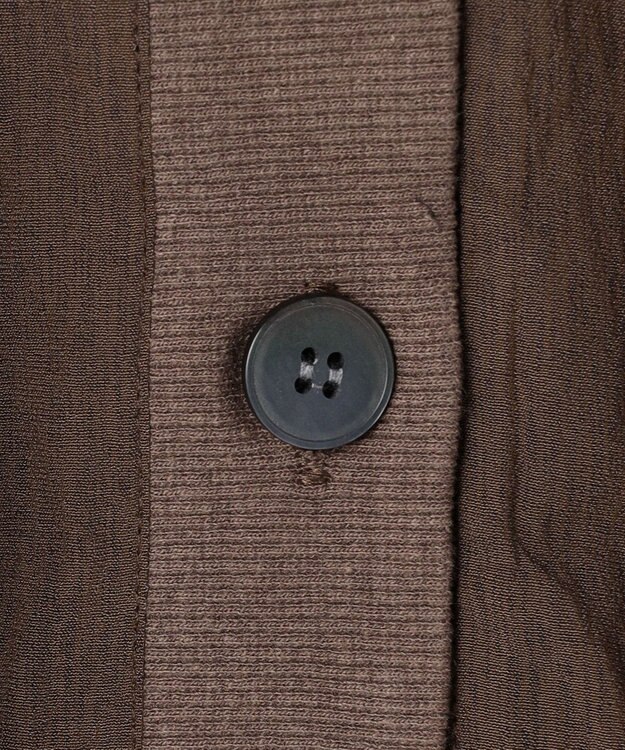 UNFILO シアーシャツ カーディガン ブラウン