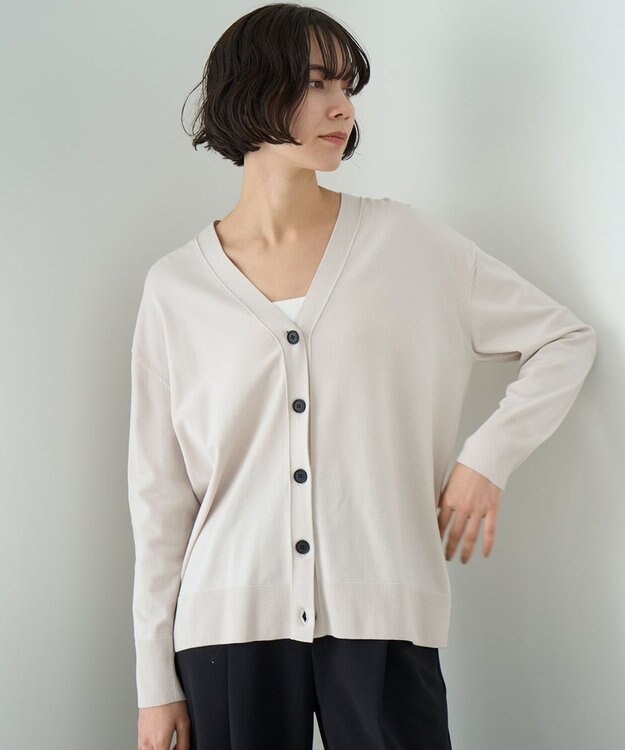 UNFILO 【新色追加】マイビューティニット カーディガン アイボリー