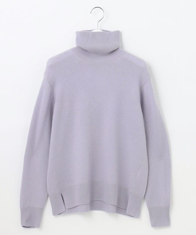 J.PRESS LADIES 【洗える】CASHMERE BLEND タートルネック ニット ふじ色系
