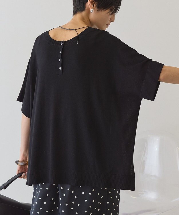 AMERICAN HOLIC 【前後2WAY】ポンチョニット Black