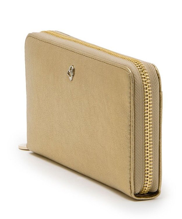 LANVIN en Bleu ペティアン ラウンド長財布 ゴールド