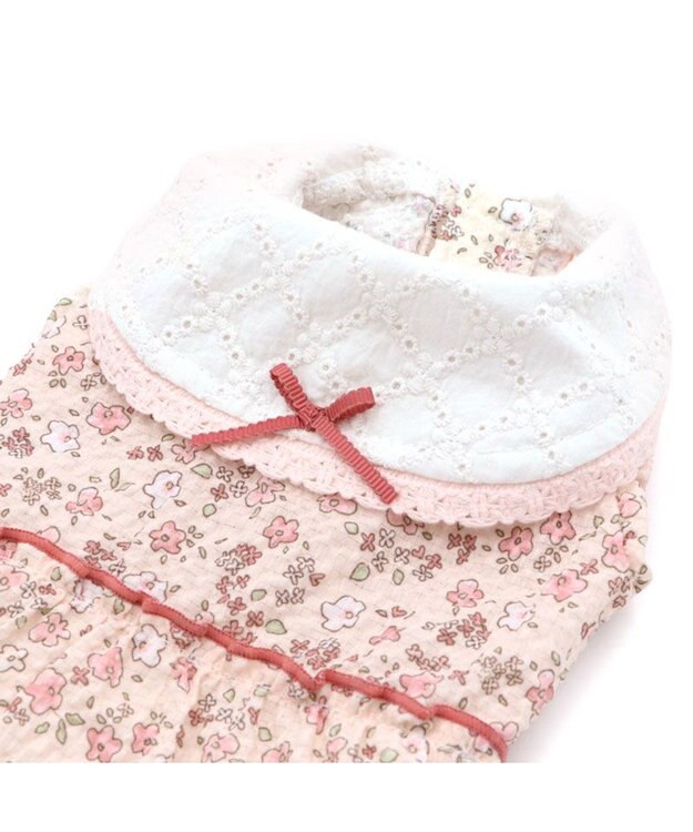 PET PARADISE ペットパラダイス レース襟 小花 ワンピース 小型犬 ライトピンク