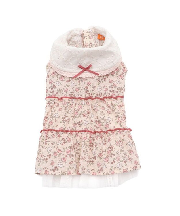 PET PARADISE ペットパラダイス レース襟 小花 ワンピース 小型犬 ライトピンク