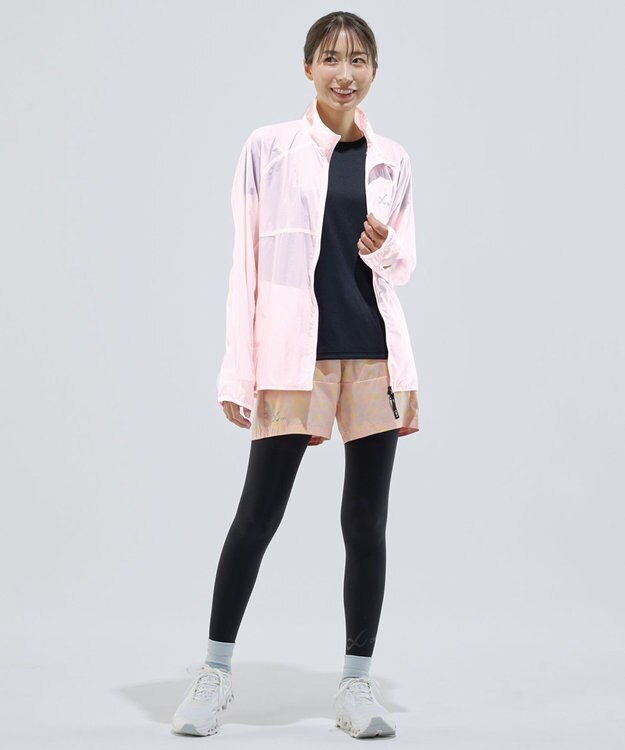 CW-X 【UNISEX】 CW-X ウインドブレーカー 上下開きファスナー スポーツウェア 長袖 ハイネック ユニセックス DWR599 /ワコール サーモンピンク