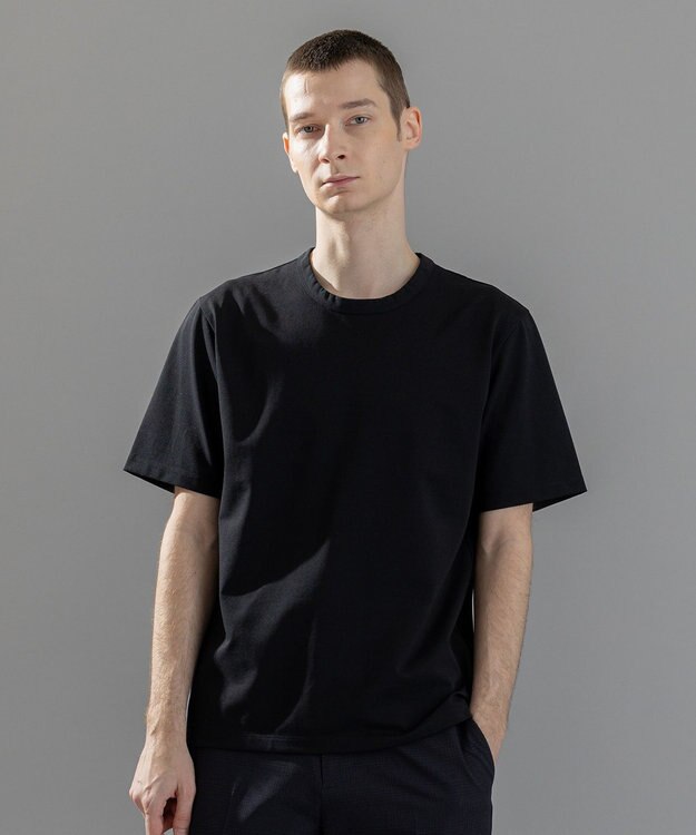 JOSEPH HOMME 【新素材】クリアコットンカノコ　クルーネックTシャツ ブラック系