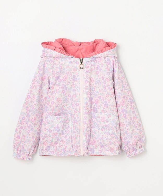 ANY KIDS 【フード取り外し/洗濯機可能】撥水加工リバーシブルゾン ピンク