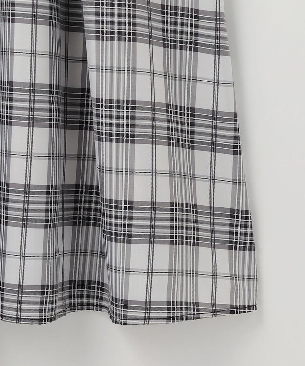 ANY SIS ファブリックドッキング ワンピース ブラック×ブロックチェック