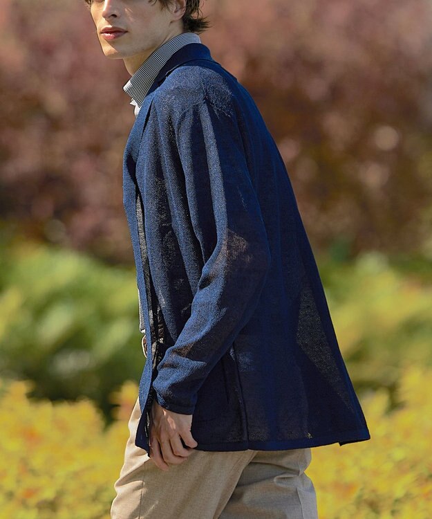 J.PRESS MEN 【HYBRID LINEN】ニットジャケット ネイビー系7