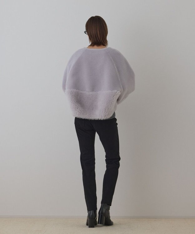 GRACE CONTINENTAL ウールボアジャケット サックス