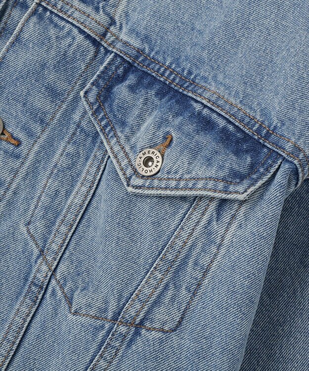 AMERICAN HOLIC ロング丈デニムジャケット Light Indigo