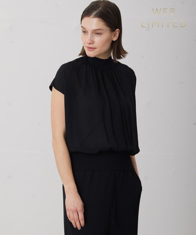 BEIGE， 【WEB限定】MONSTERA / ニットブラウス Black