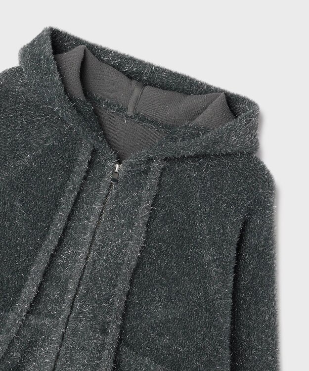 GRACE CONTINENTAL フェザーニットパーカー チャコール