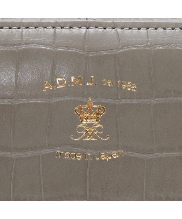A.D.M.J. 【牛革】クロコ型押し ボストン28cm SM
