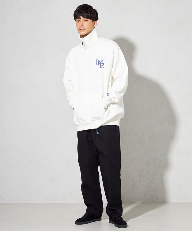 SHARE PARK MENS 【UNISEX】MVS裏毛ハーフジップスウェット（L・XLサイズ） ホワイト