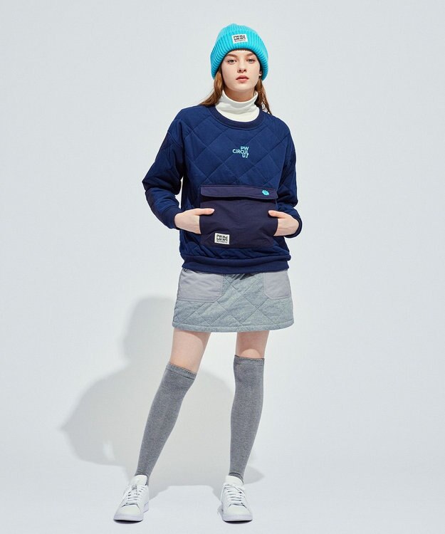 PW CIRCULUS 【裏地付き/防寒】【WOMEN】キルティングスカート グレー系