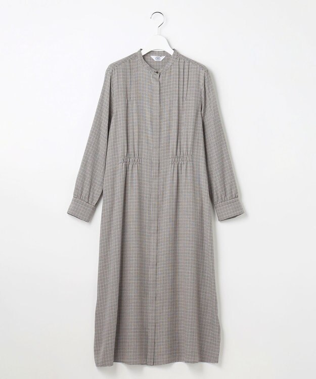 J.PRESS LADIES サイロチェック ストライプ ワンピース ブラウンチェック系