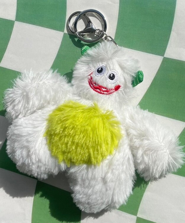 WEGO ぽいんぽいんモンスターぬいぐるみキーホルダー ホワイト