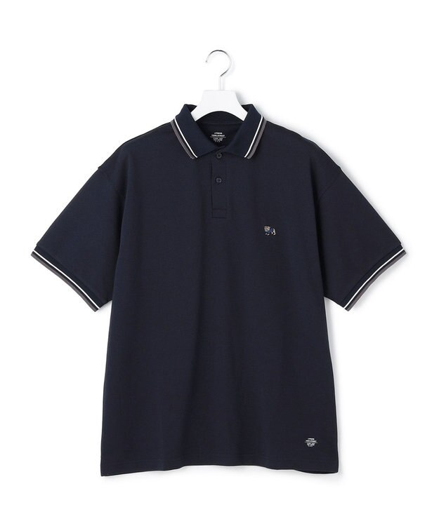J.PRESS YORK STREET 【UNISEX】ブルドックワッペン カノコ ポロシャツ ネイビー系