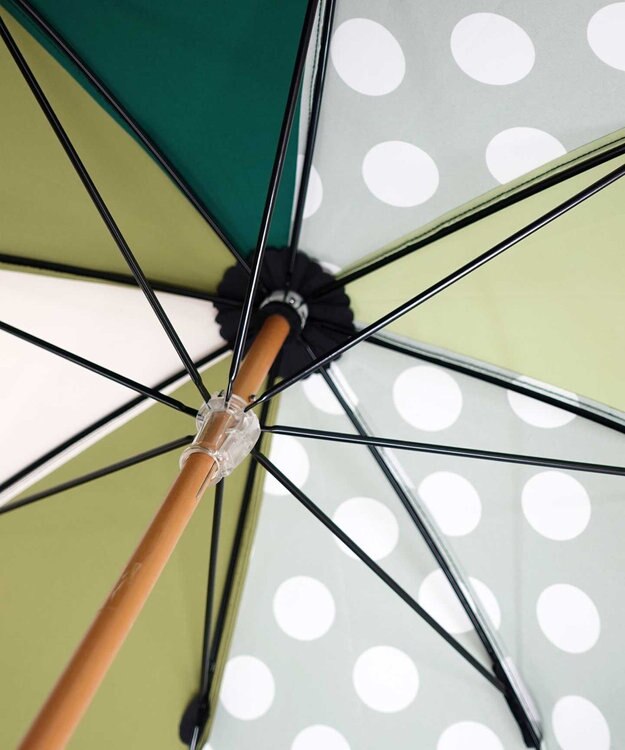 +RING レディース向け プラスリング 晴雨兼用（長ショート） GRN/WHT T1292  sunshield 緑