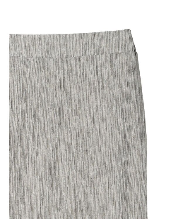 Green Parks メランジプリーツＩラインスカート Gray Beige
