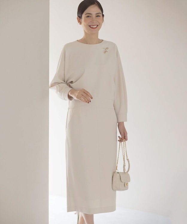 組曲 【KUMIKYOKU NAVY】コンフォータブルアムンゼン ドルマンブラウス サンドベージュ系