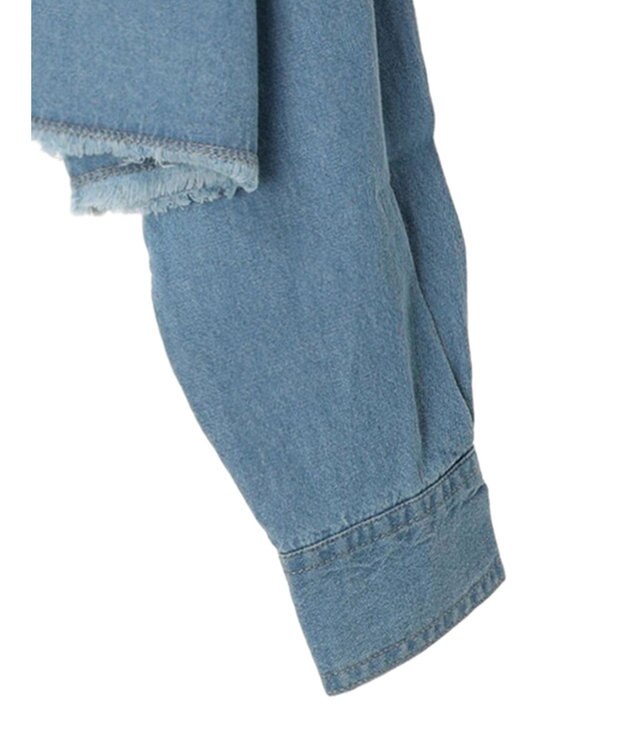 Green Parks ・ＳＵＧＡＲ　ＳＰＯＯＮ　クロップドデニムシャツ Light Indigo