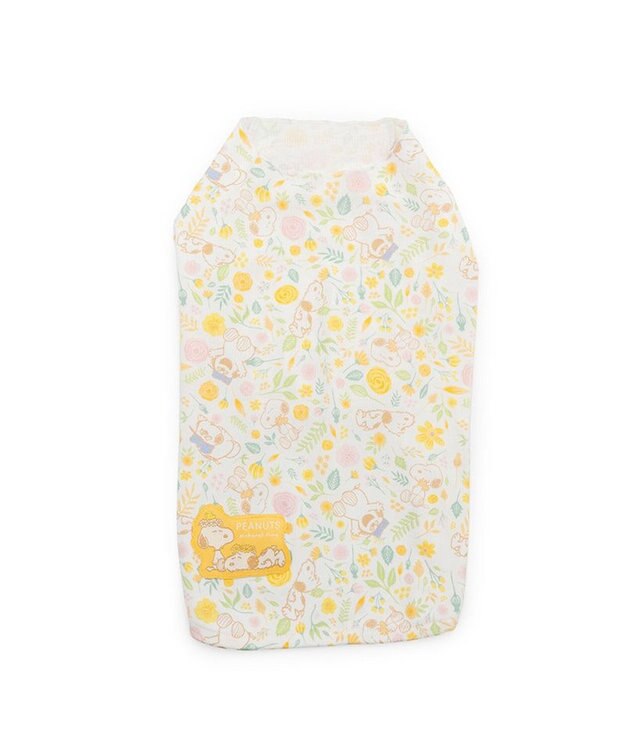 PET PARADISE スヌーピー はじめてのタンクトップ 《のほほん柄》 中型犬 大型犬 ホワイト×イエロー