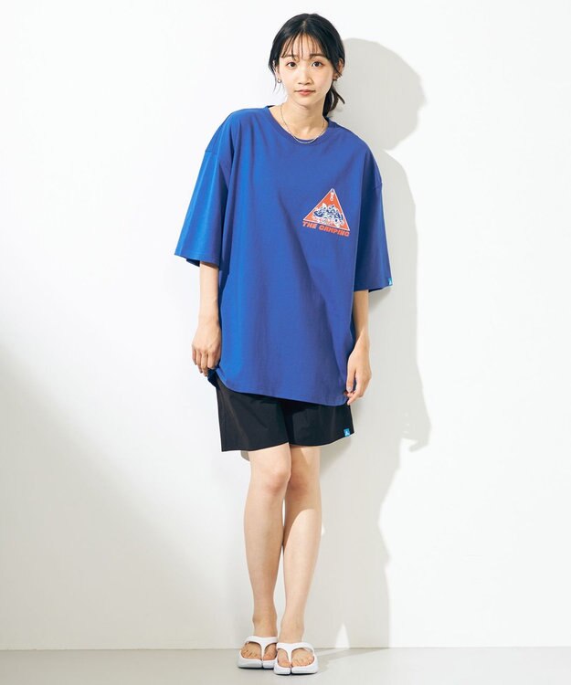 SHARE PARK MENS 【UNISEX】UVカット アートコラボTシャツ〈CAMP〉 ブルー