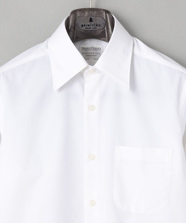 GOTAIRIKU 【形態安定】PREMIUMPLEATS_レギュラーカラー 通年ドレスシャツ_ホワイト(25年春夏モデル) ホワイト系