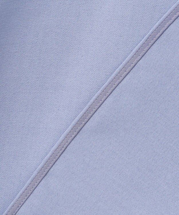 自由区 【接触冷感・速乾・UVケア・撥水・防シワ・XSサイズあり】リネンライクツィル5分袖 ブラウス ダルブルー系