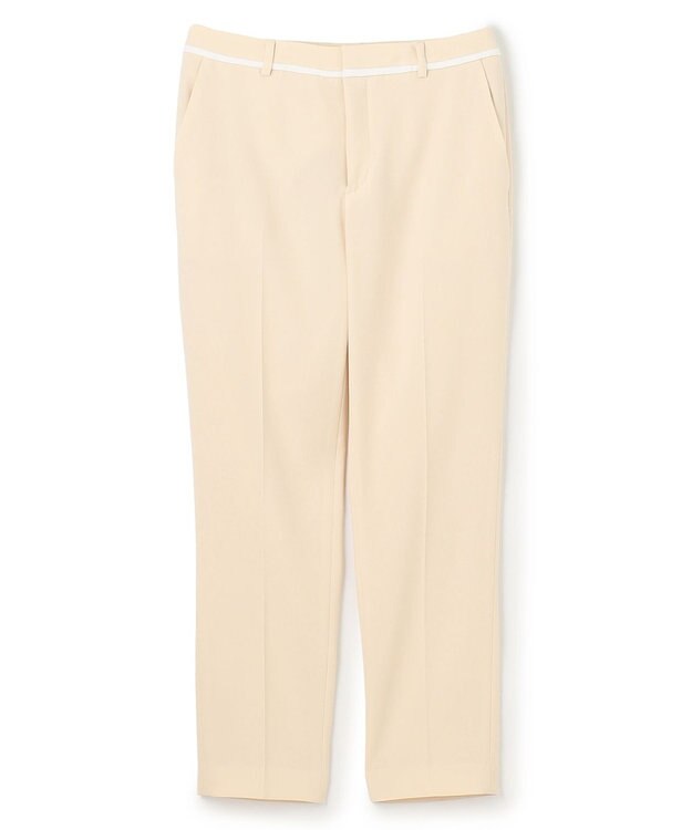 BEIGE， 【洗える・L-size】CINDY / クロップドパンツ Sheer Orange × White