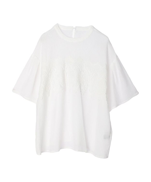 Green Parks ・ＥＬＥＮＣＡＲＥ　ＤＵＥ　ケミカルレースブラウス Off White