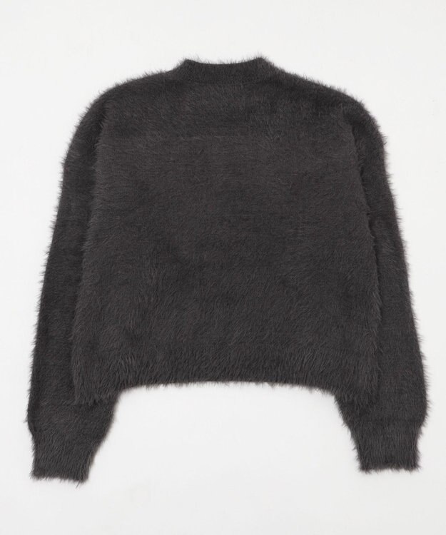 WEGO シャギーニットプルオーバー ブラック中濃色