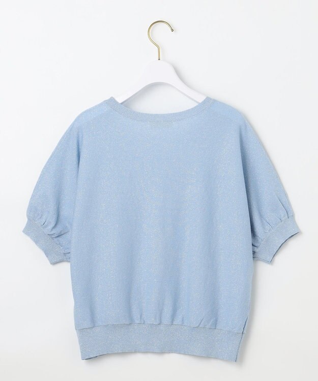ANY SIS 【洗える】ドルマンスリーブラメ ニット ライトブルー