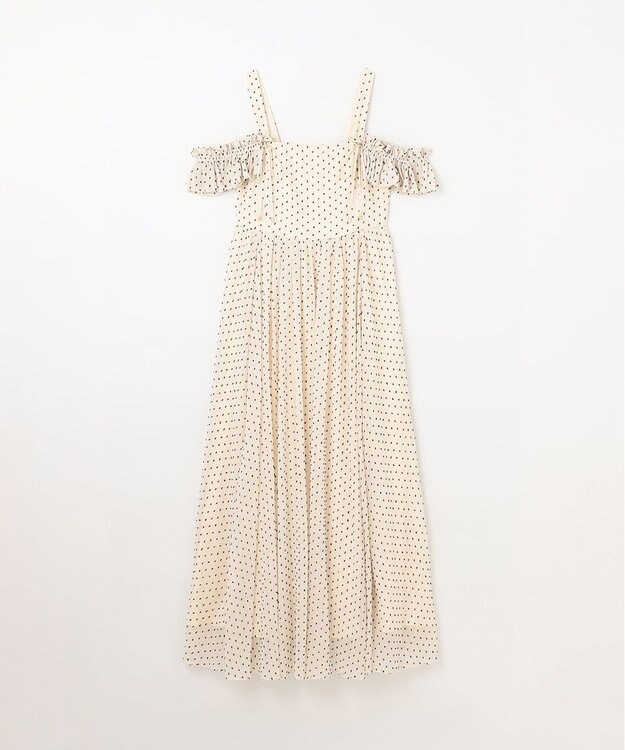 GRACE CONTINENTAL ドットジャガードノースリーブワンピース キナリ