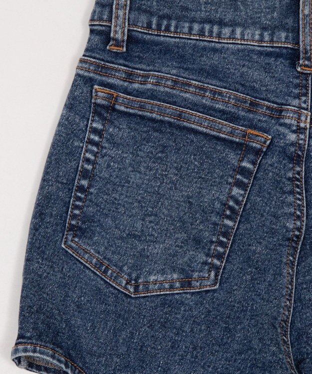 WEGO 【SMサイズ展開/伸びる】カットアウトリボンストレッチフレアデニムパンツ デニム中濃加工色