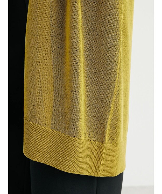 Green Parks 接触冷感ロング丈カーデ Yellow