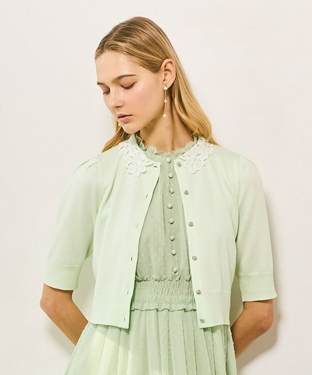 TOCCA 【chayさん着用】MOONLIT MUSE SHORTSLEEVE カーディガン グリーン系