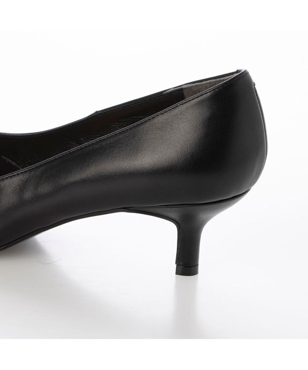 MODE ET JACOMO <MODE ET JACOMO>ポインテッドVカットプレーンパンプス ブラック