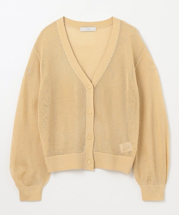 ANY メッシュカーディガン イエロー