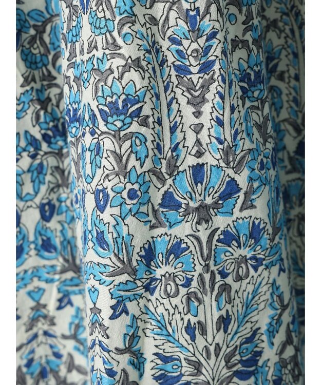 CRAFT STANDARD BOUTIQUE インド綿アラベスク柄ワンピース Blue
