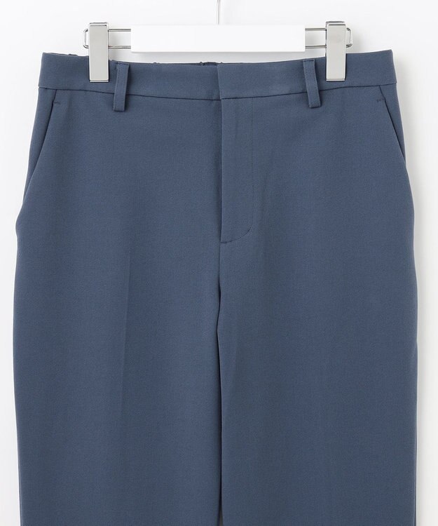 自由区 【裏起毛/撥水加工】TRギャバ テーパードパンツ ダルブルー系