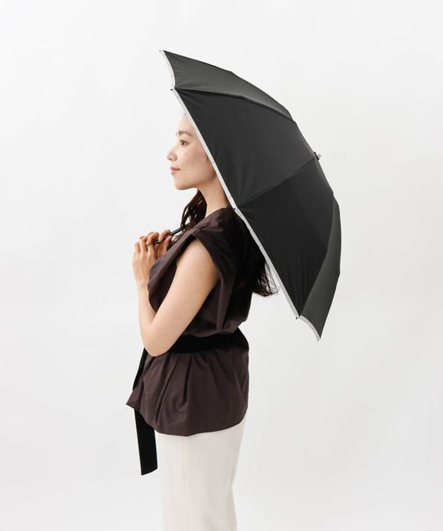 AURORA 【 BLAO（ブラオ）】サマーシールド スタッズ晴雨兼用傘(折りたたみ傘) ブラック