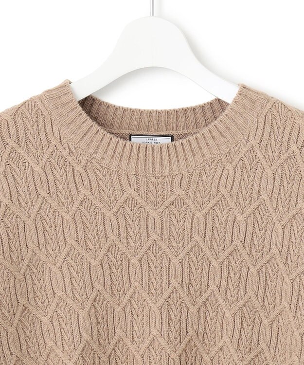 J.PRESS YORK STREET 【WOMEN】ショート ケーブルニット ベージュ系