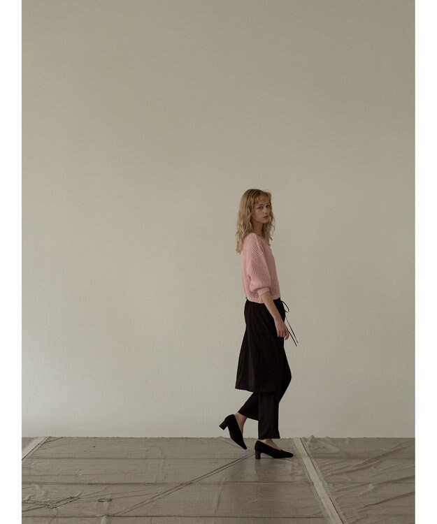 Te chichi ラップスカートレイヤードストレートパンツ《2025Autumn catalog item》 ブラウン