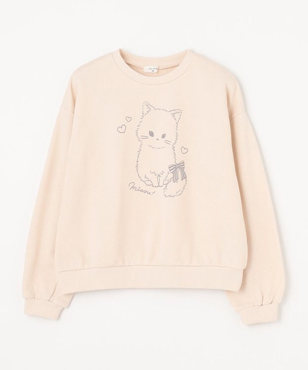 ANY KIDS 【WEB限定】7days 裏毛 トレーナー エクリュ×ネコ