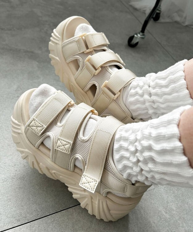 WEGO 厚底ベルトスポーツサンダル オフホワイト