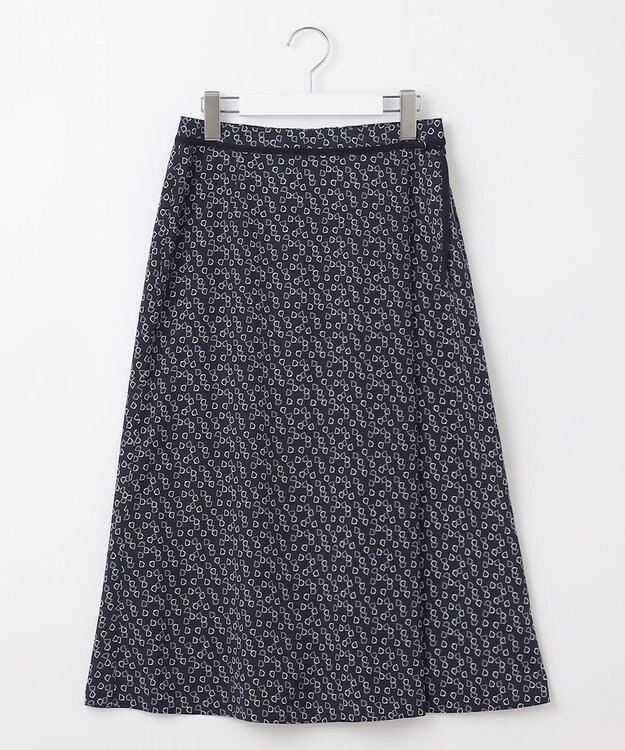 J.PRESS LADIES 【洗える】チェーンプリント マーメイド スカート ネイビー系5